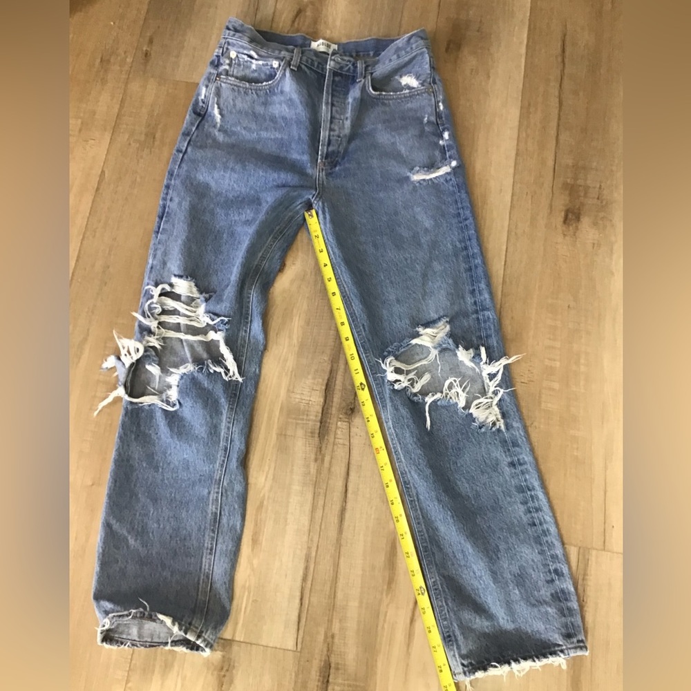 Agolde 90s Mid Rise Loose Straight Fit Womens 27 Jeans Fall Out Denim A069C-811 - Picture 5 of 5